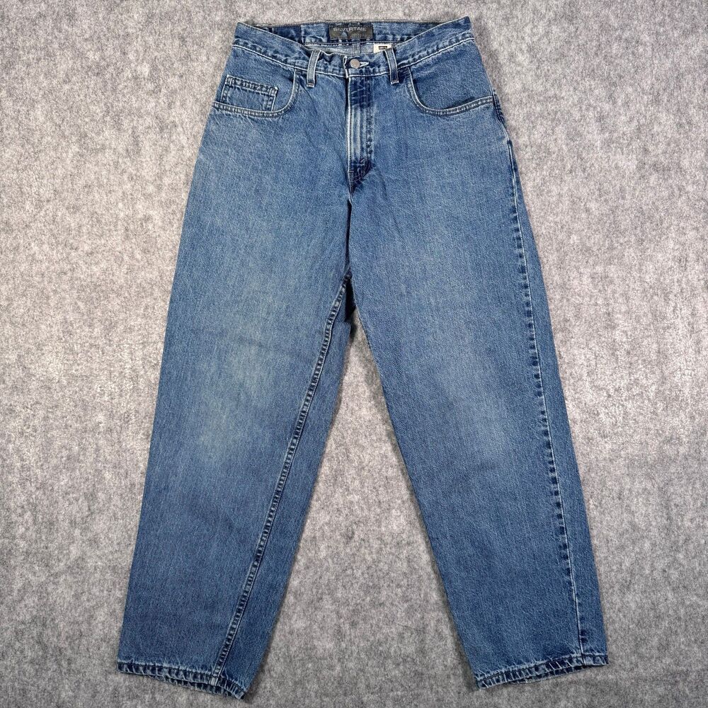 VTG Levis Silvertab Baggy Fit Jeans Mens 32x32 Measures 31x31 Blue Y2K USA Made